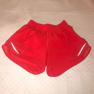 Red Hotty Hot lululemon shorts
